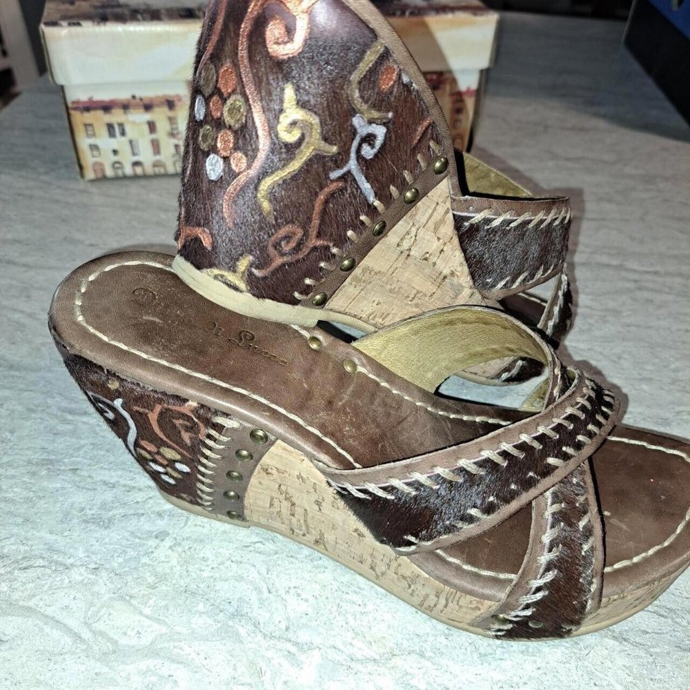 Diego Di Lucca Patterned Wedge Sandals